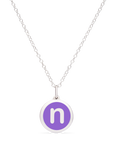 MINI INITIAL 'n' CHARM sterling silver with rhodium plate