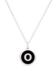 MINI INITIAL 'o' CHARM sterling silver with rhodium plate