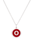MINI INITIAL 'o' CHARM sterling silver with rhodium plate