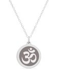 ORIGINAL OM CHARM in sterling silver with rhodium plate