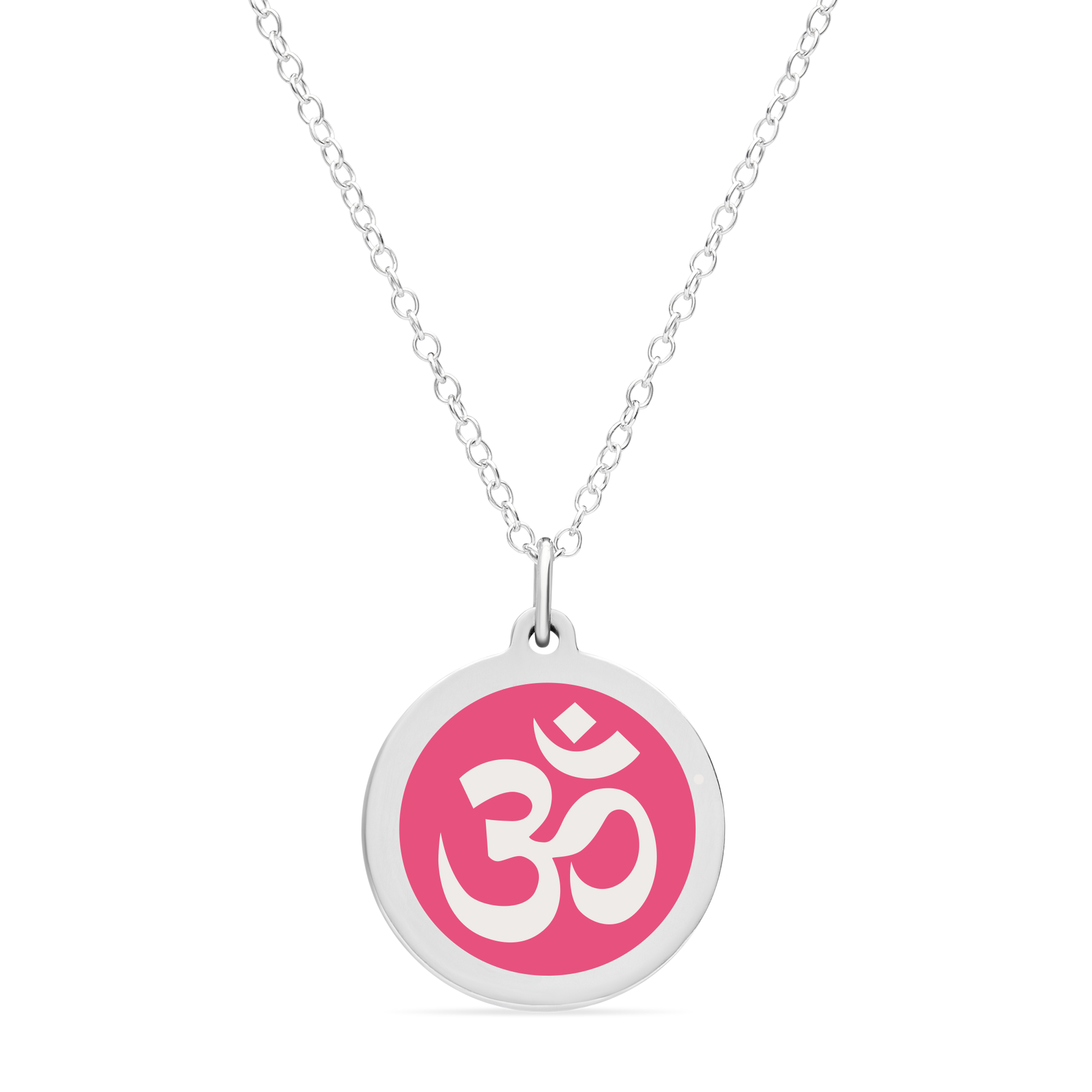 ORIGINAL OM CHARM in sterling silver with rhodium plate
