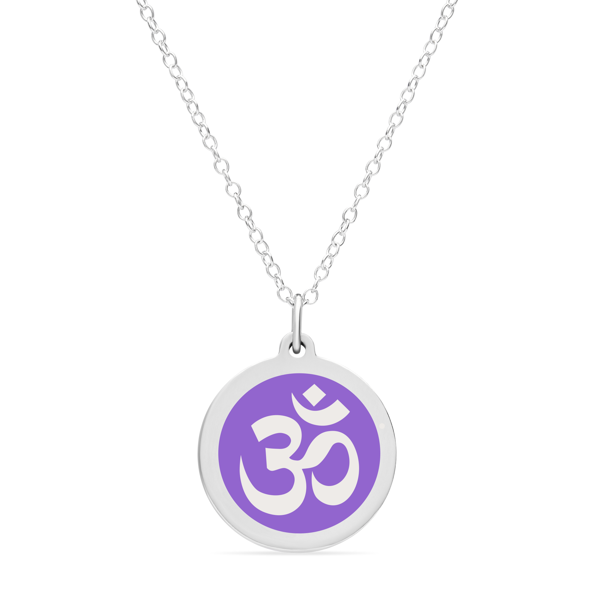 ORIGINAL OM CHARM in sterling silver with rhodium plate