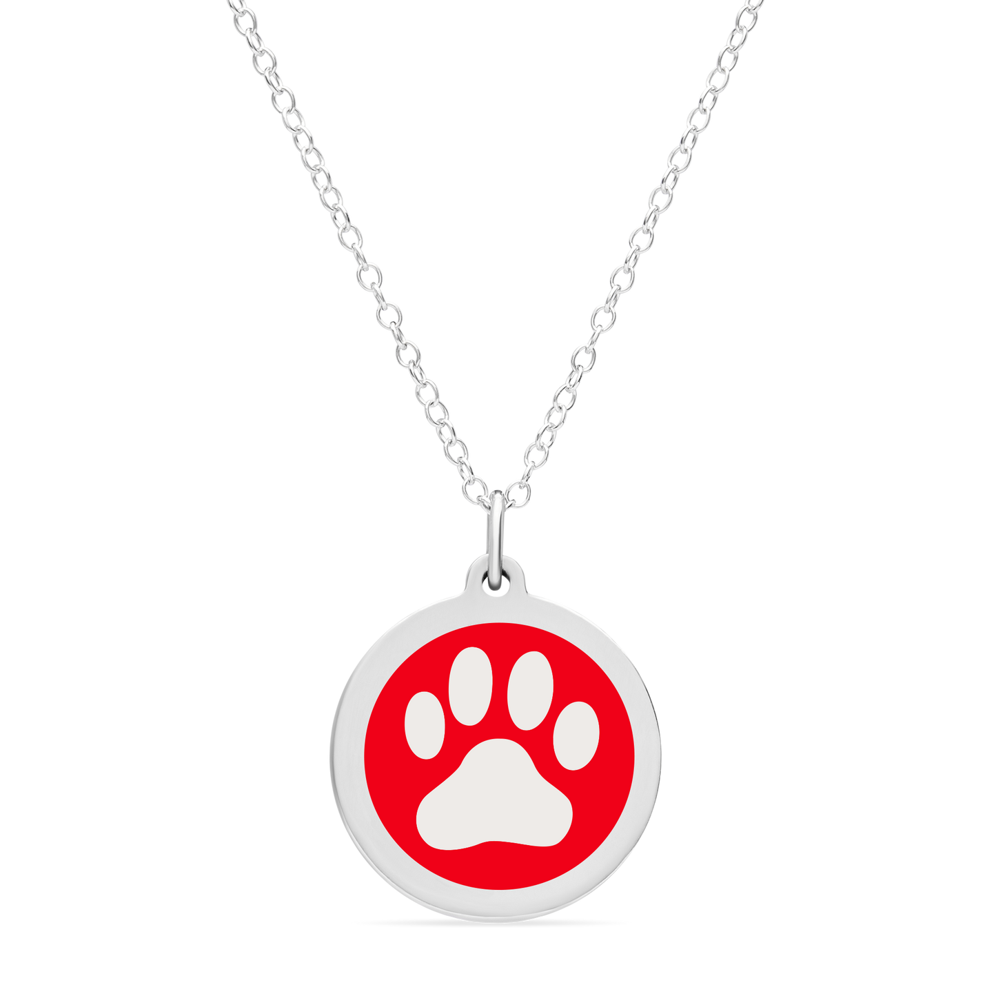 ORIGINAL PAW PRINT CHARM in sterling silver with rhodium plate