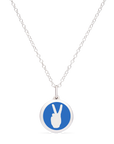 MINI PEACE HANDS CHARM sterling silver with rhodium plate