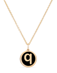 MINI INITIAL 'q' CHARM 14k gold vermeil