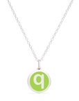 MINI INITIAL 'q' CHARM sterling silver with rhodium plate