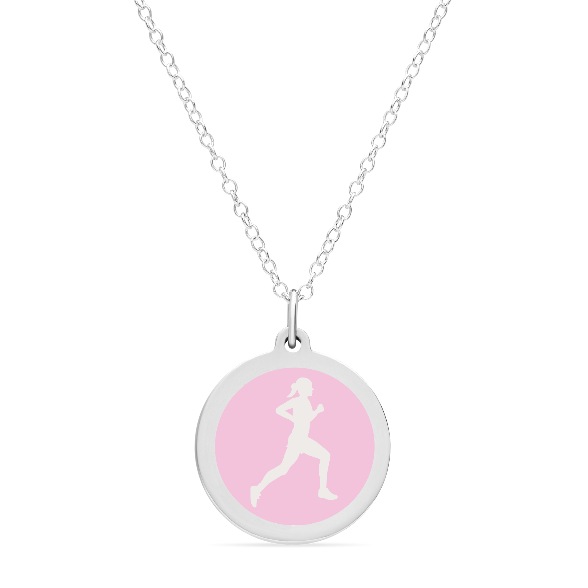 ORIGINAL RUNNER CHARM in sterling silver with rhodium plate