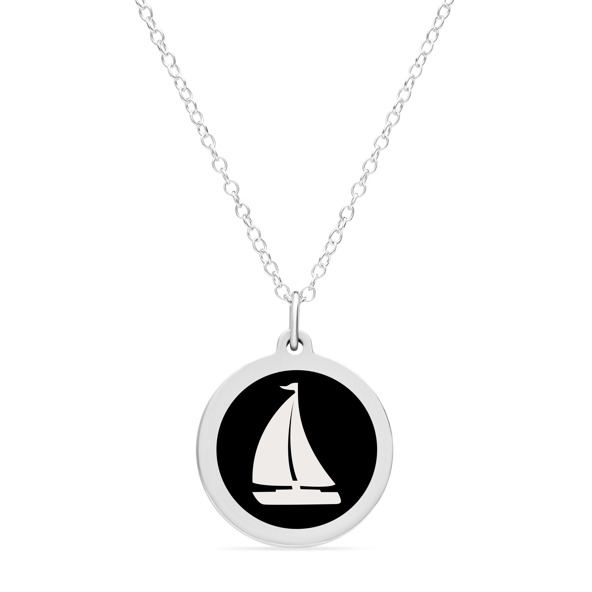 ORIGINAL SAILBOAT CHARM sterling silver with rhodium plate
