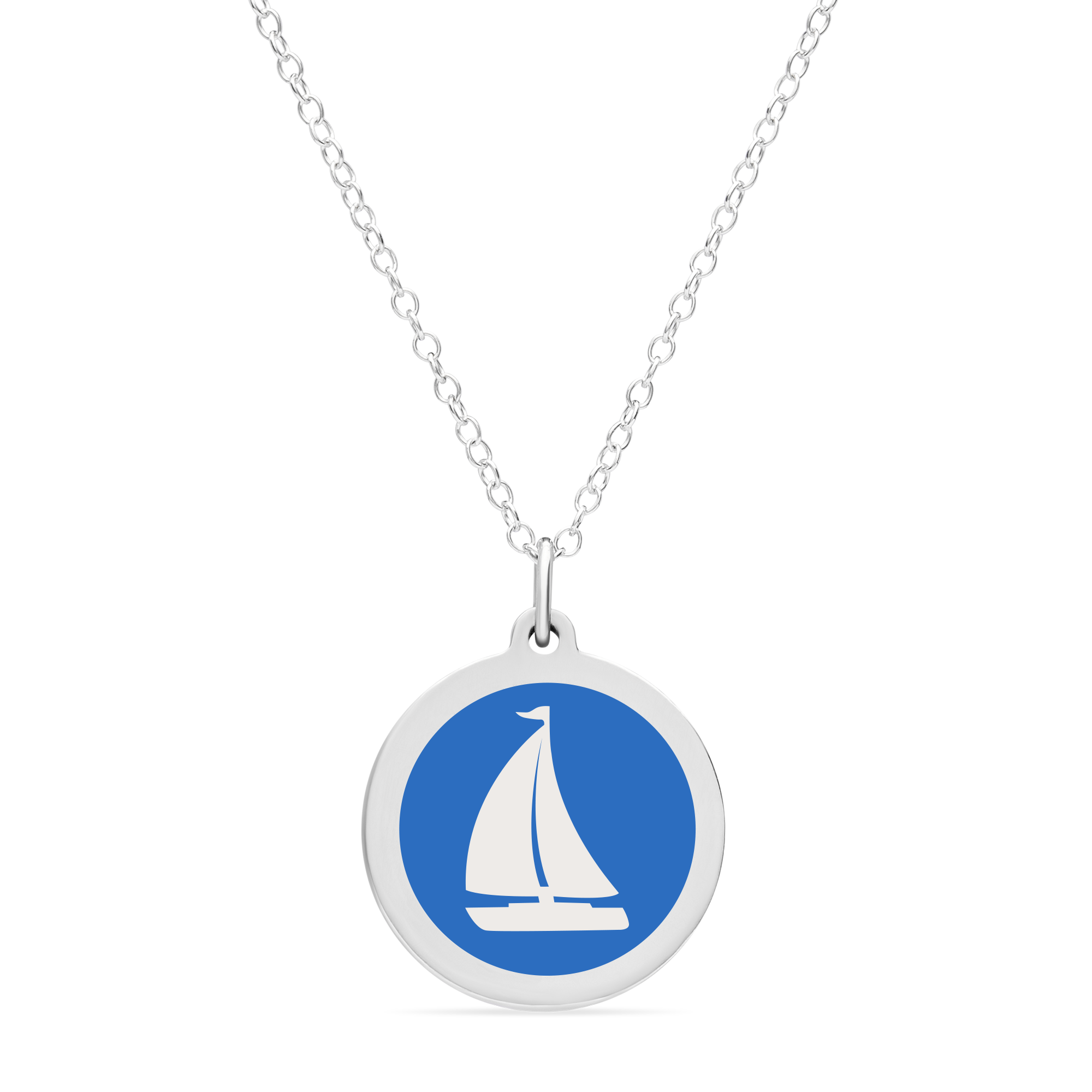 ORIGINAL SAILBOAT CHARM sterling silver with rhodium plate