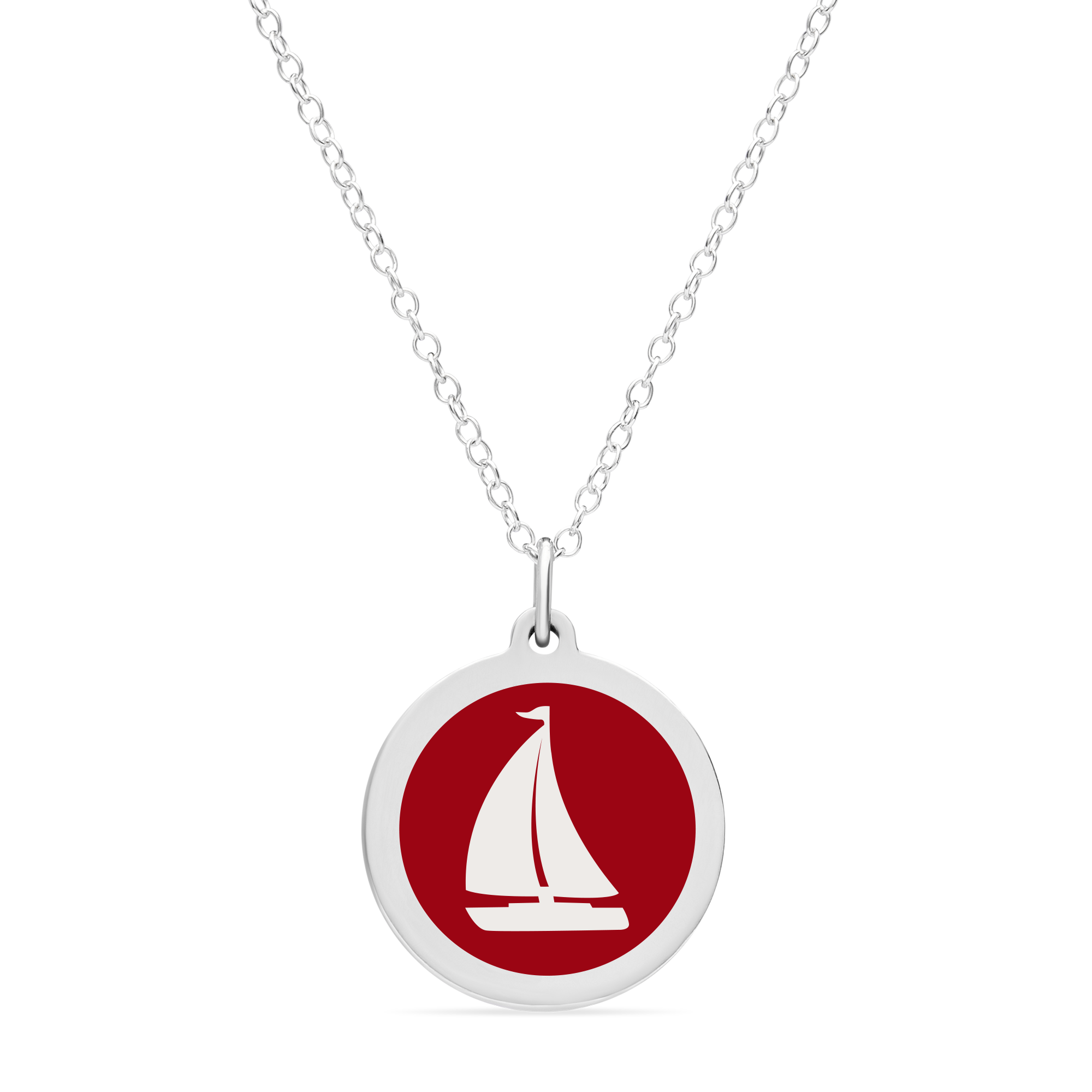 ORIGINAL SAILBOAT CHARM sterling silver with rhodium plate