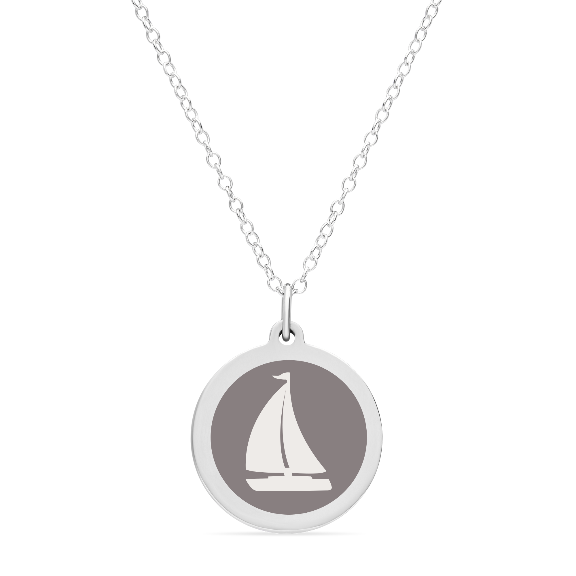 ORIGINAL SAILBOAT CHARM sterling silver with rhodium plate