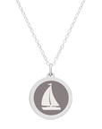 ORIGINAL SAILBOAT CHARM sterling silver with rhodium plate