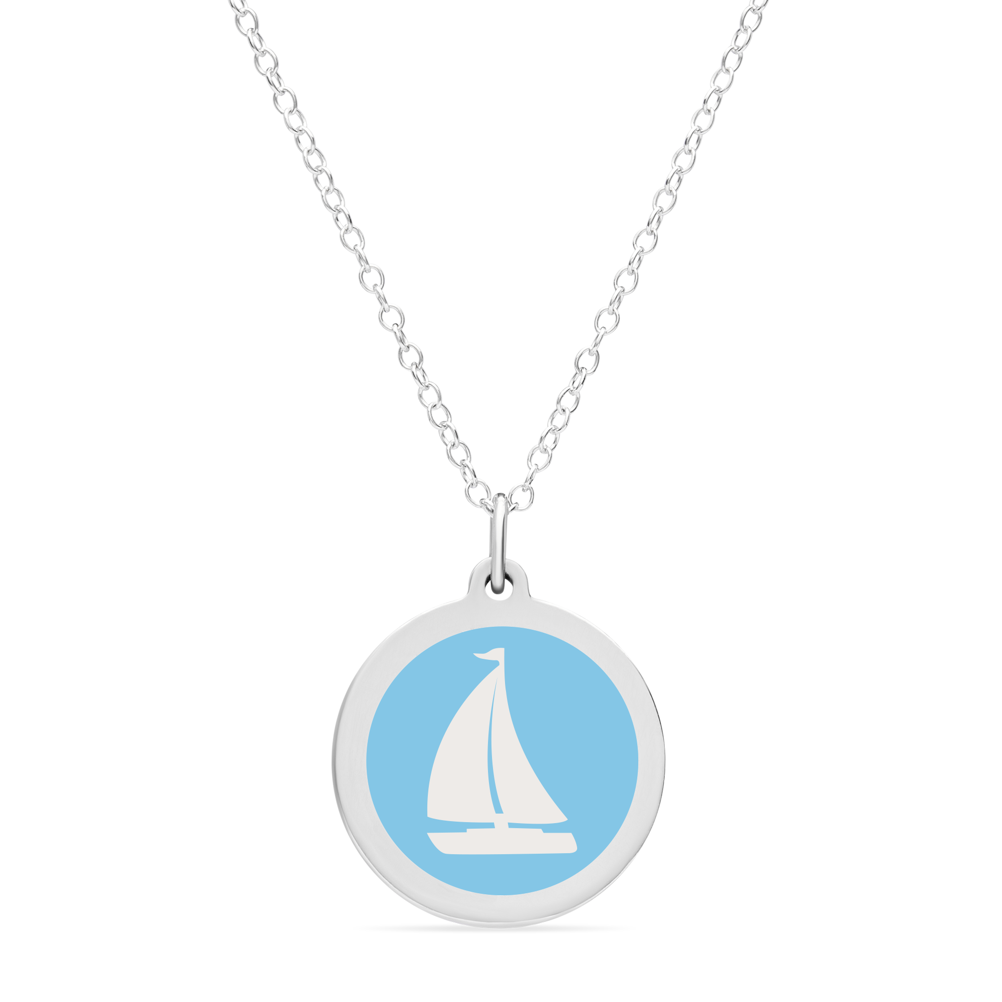 ORIGINAL SAILBOAT CHARM sterling silver with rhodium plate