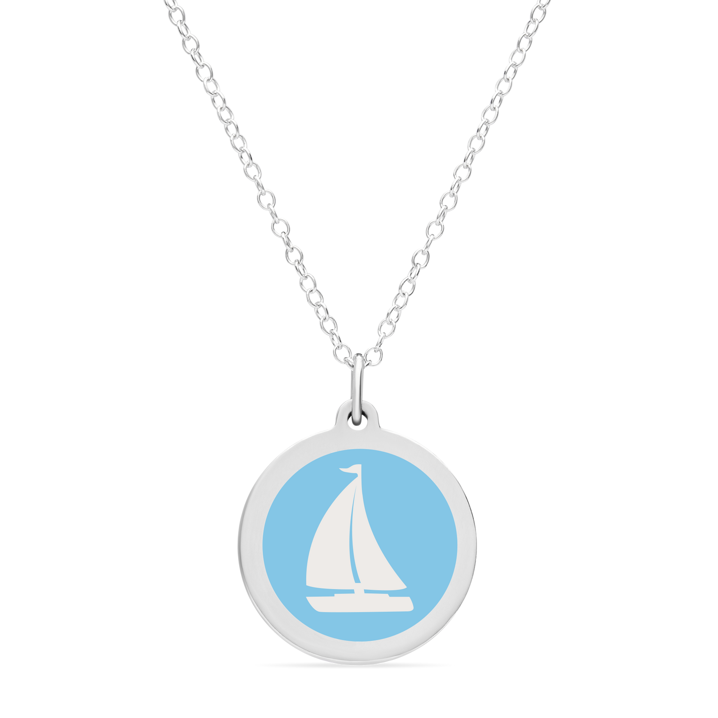 ORIGINAL SAILBOAT CHARM sterling silver with rhodium plate