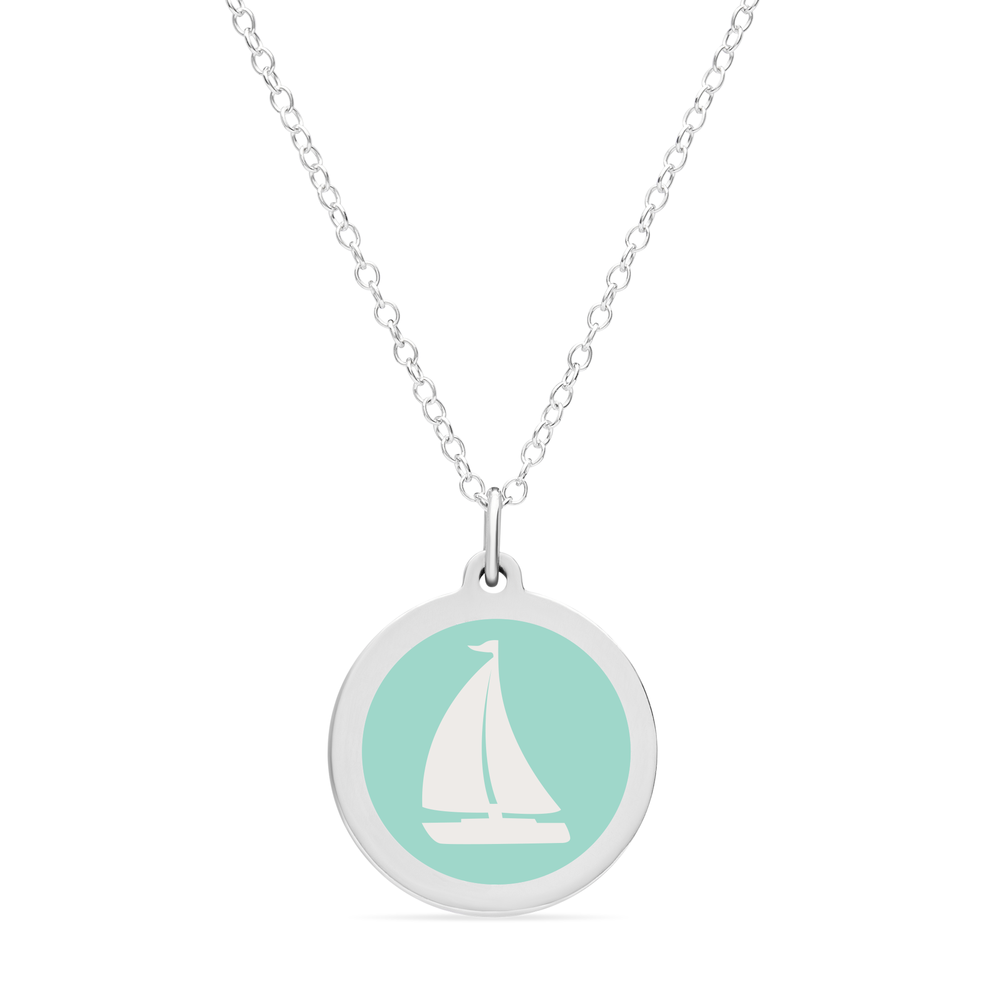 ORIGINAL SAILBOAT CHARM sterling silver with rhodium plate