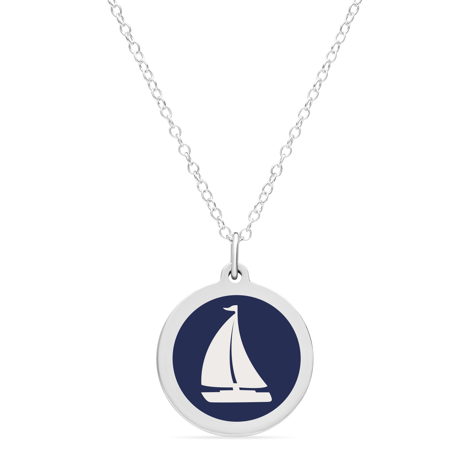 ORIGINAL SAILBOAT CHARM sterling silver with rhodium plate