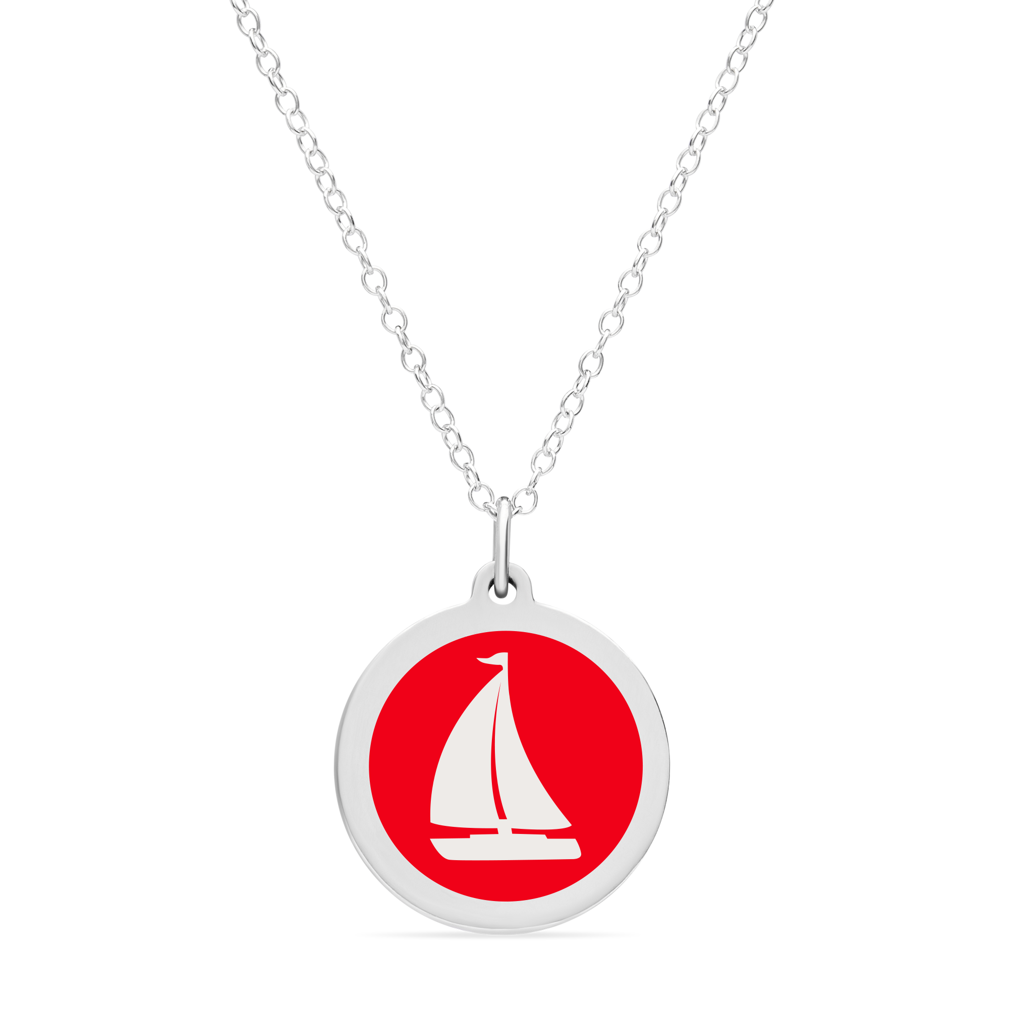 ORIGINAL SAILBOAT CHARM sterling silver with rhodium plate