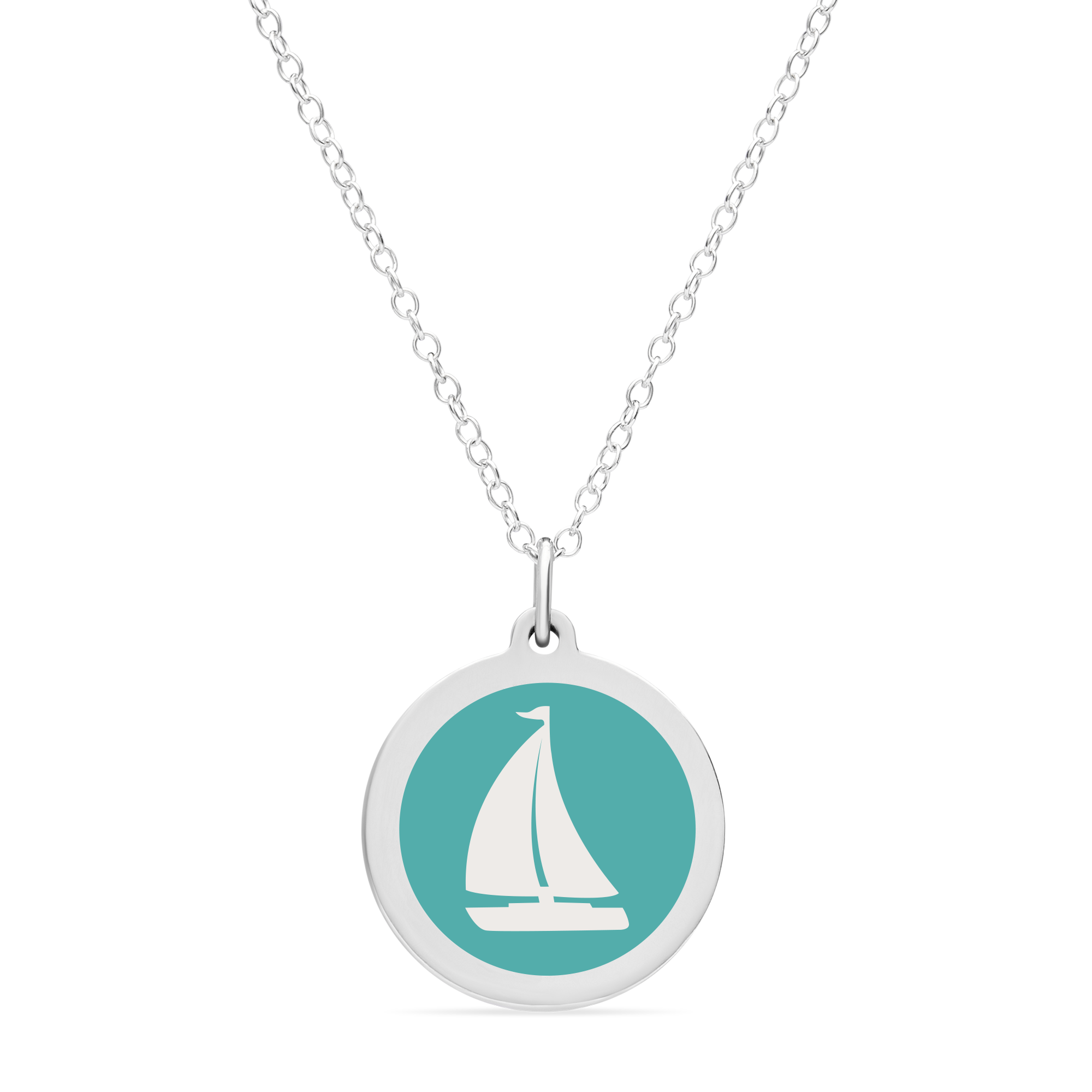 ORIGINAL SAILBOAT CHARM sterling silver with rhodium plate