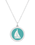 ORIGINAL SAILBOAT CHARM sterling silver with rhodium plate