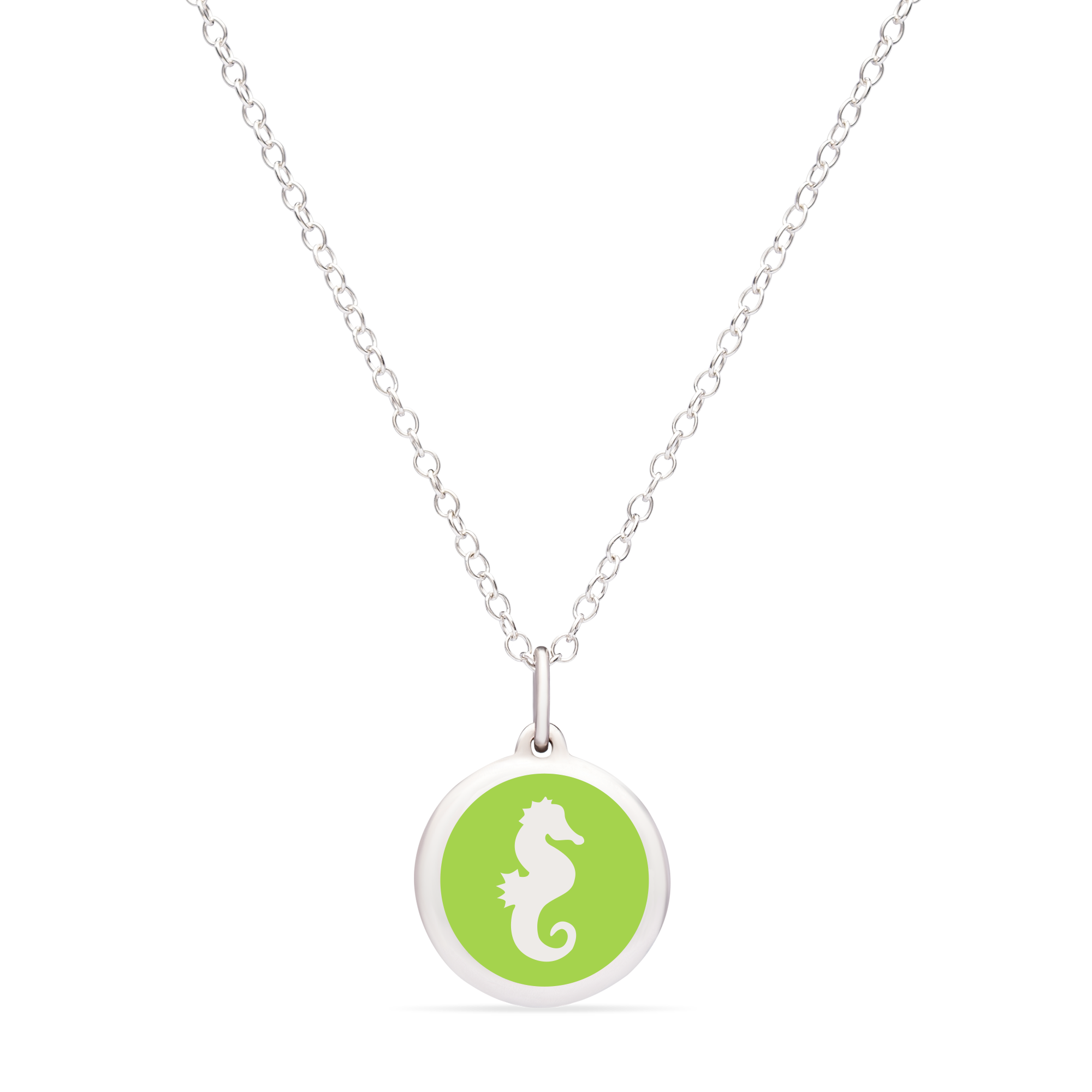 MINI SEAHORSE CHARM sterling silver with rhodium plate
