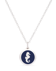 MINI SEAHORSE CHARM sterling silver with rhodium plate