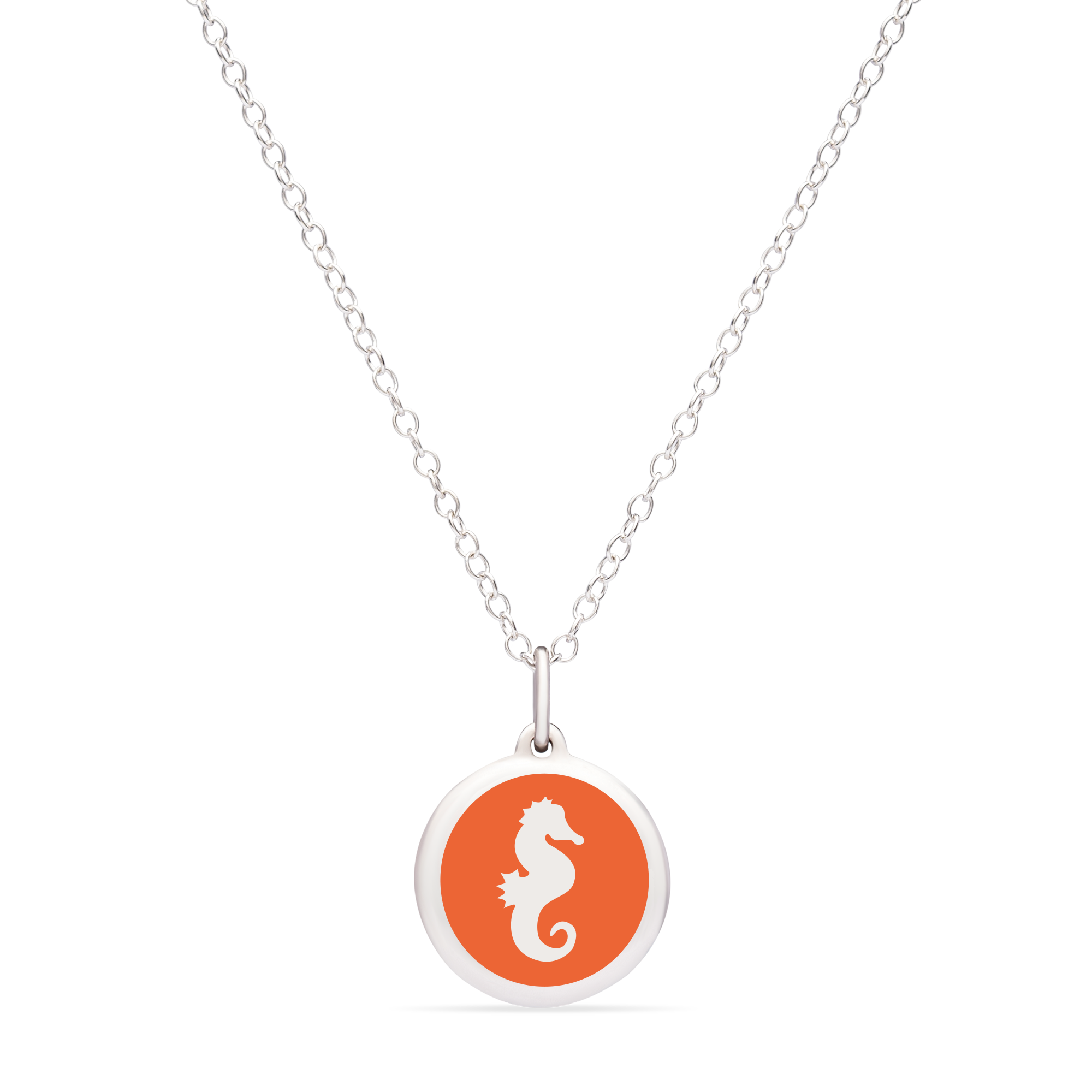 MINI SEAHORSE CHARM sterling silver with rhodium plate