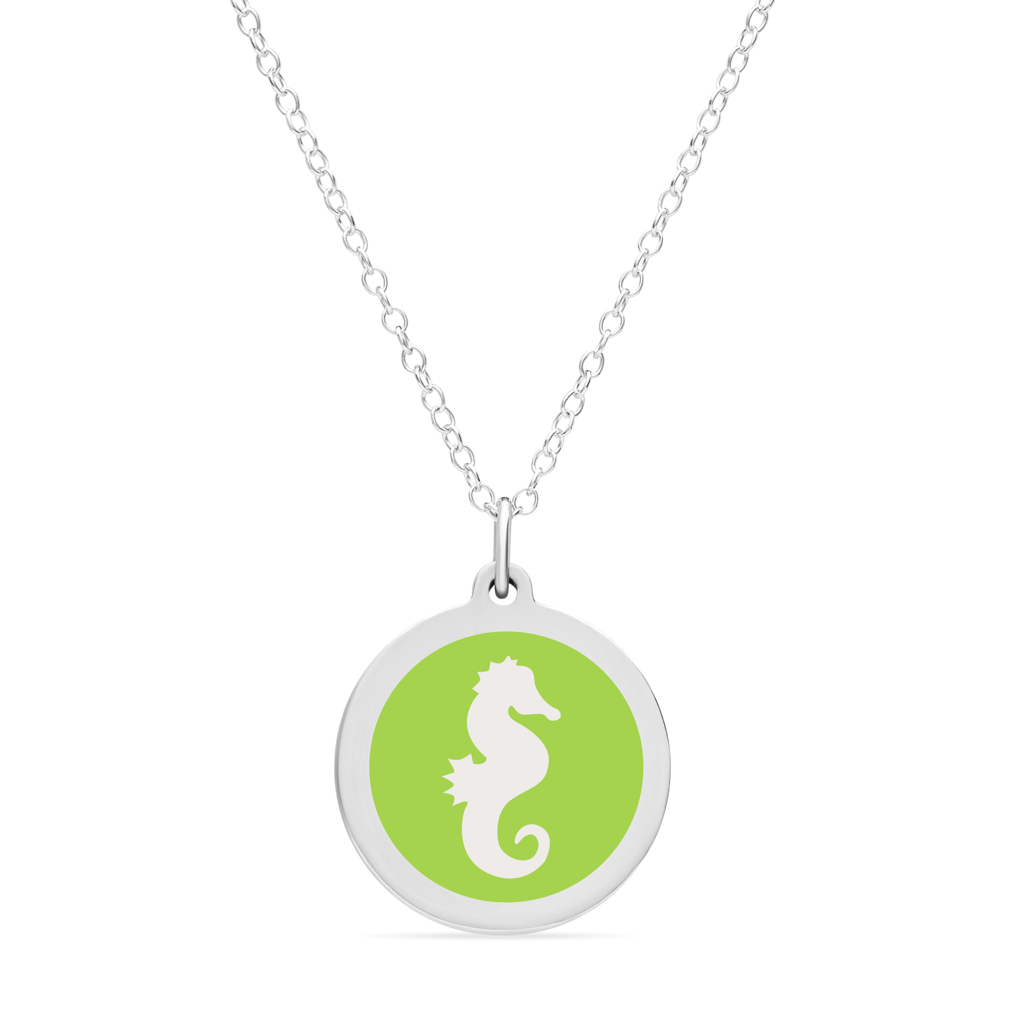 ORIGINAL SEAHORSE CHARM in sterling silver with rhodium plate