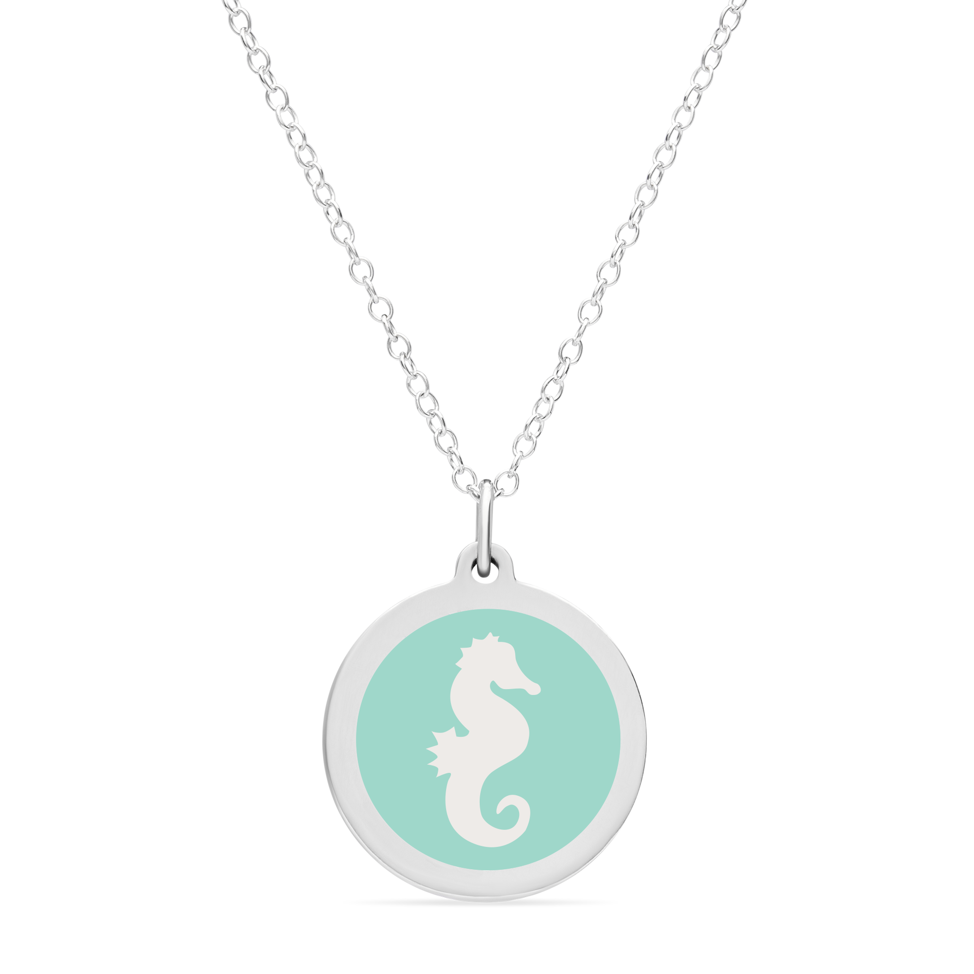 ORIGINAL SEAHORSE CHARM in sterling silver with rhodium plate