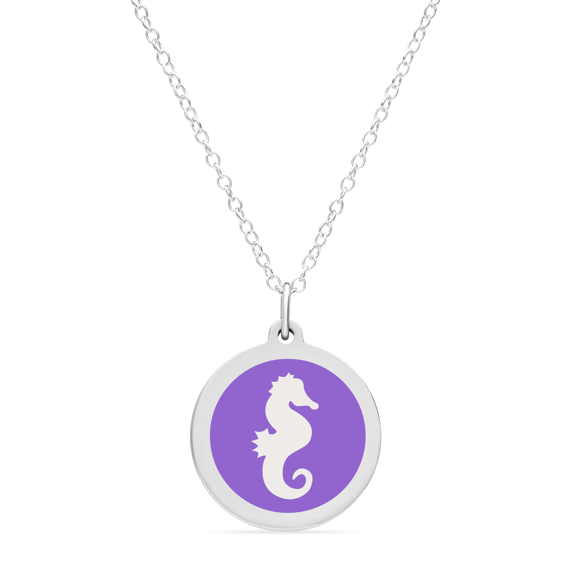 ORIGINAL SEAHORSE CHARM in sterling silver with rhodium plate