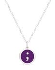 MINI SEMICOLON CHARM sterling silver with rhodium plate