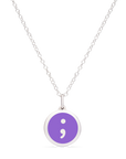 MINI SEMICOLON CHARM sterling silver with rhodium plate