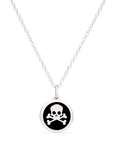 MINI SKULL CHARM sterling silver with rhodium plate