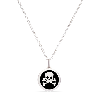 MINI SKULL CHARM sterling silver with rhodium plate
