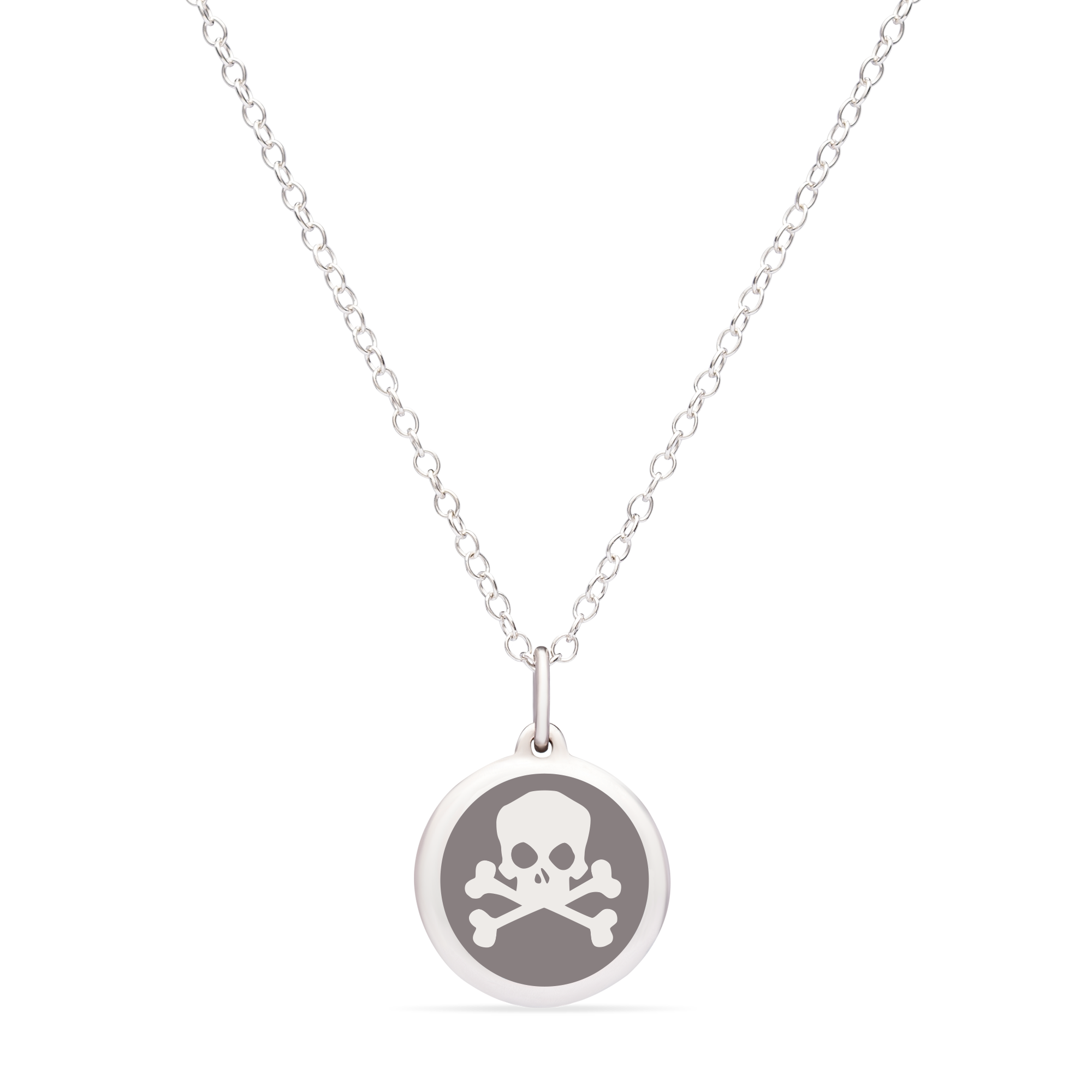 MINI SKULL CHARM sterling silver with rhodium plate