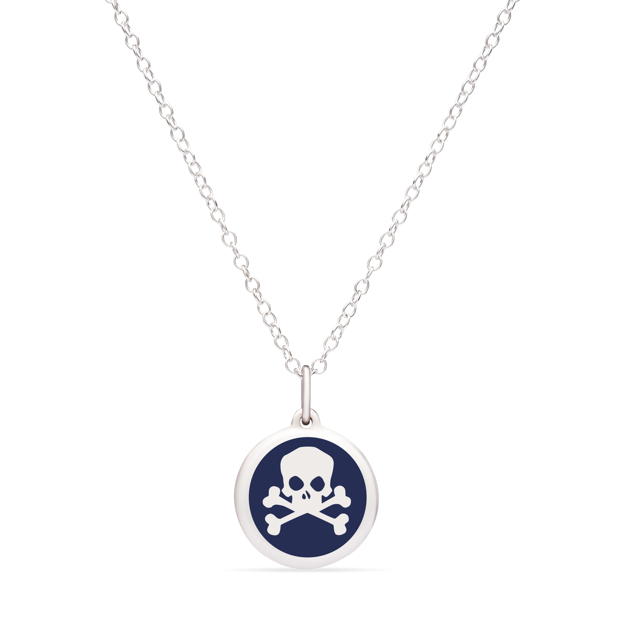 MINI SKULL CHARM sterling silver with rhodium plate