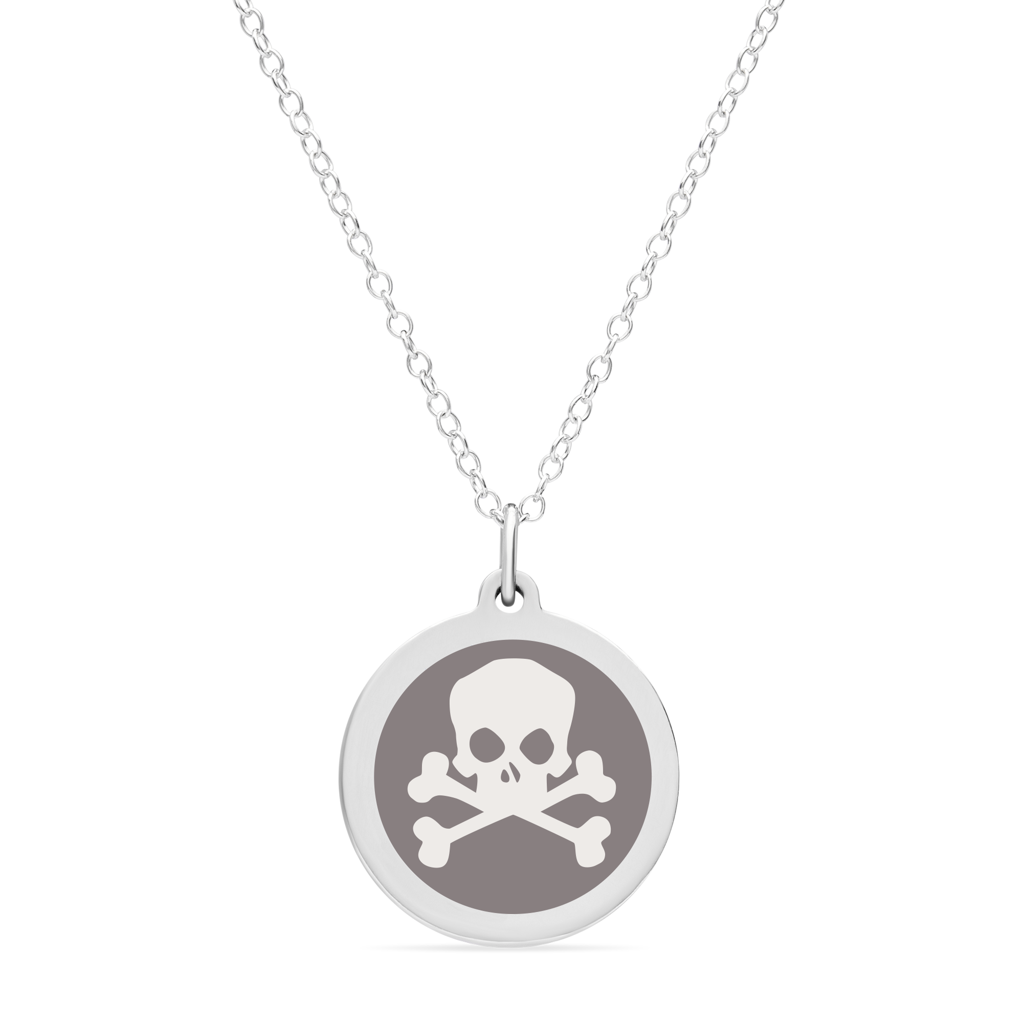 ORIGINAL SKULL CHARM in sterling silver with rhodium plate