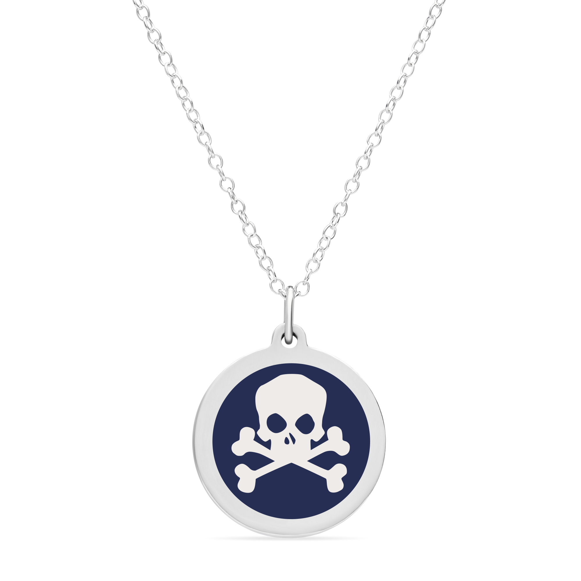 ORIGINAL SKULL CHARM in sterling silver with rhodium plate