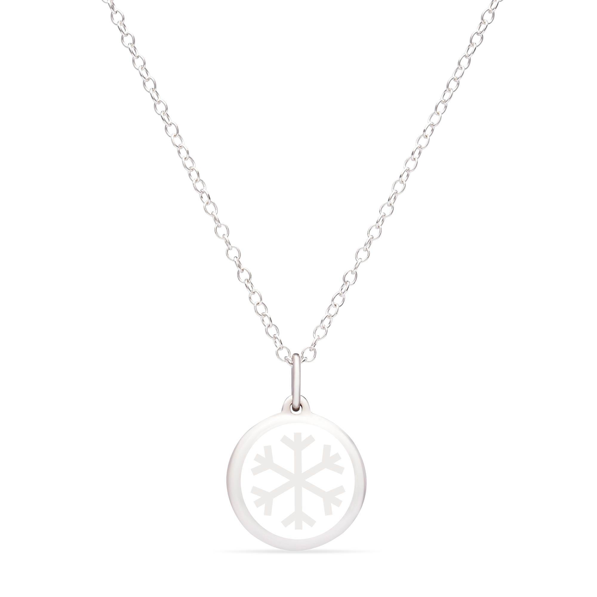 MINI SNOWFLAKE CHARM sterling silver with rhodium plate