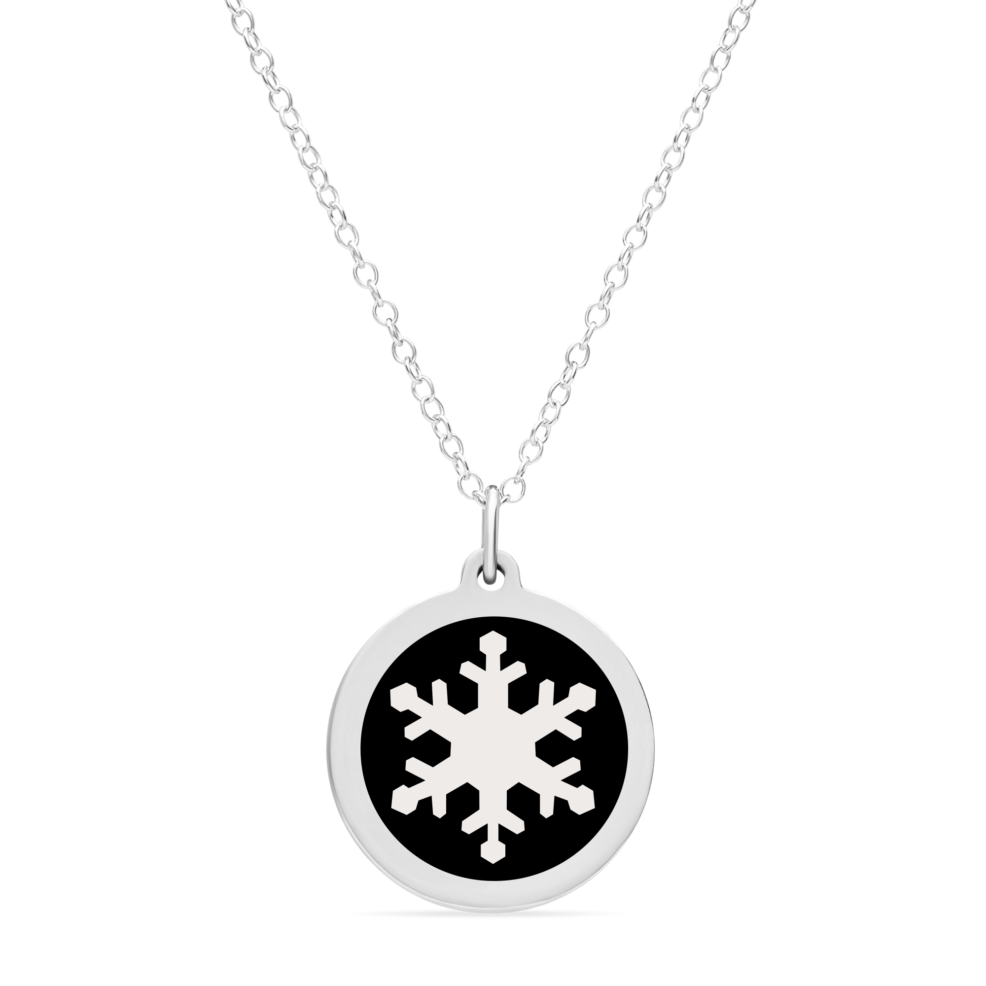 ORIGINAL SNOWFLAKE CHARM in sterling silver with rhodium plate