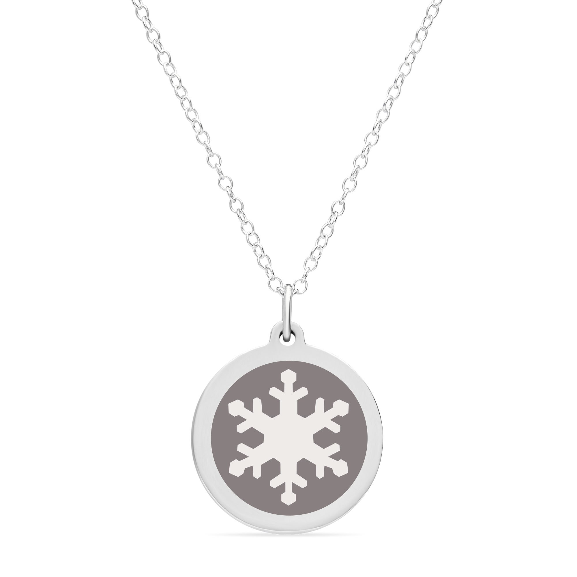 ORIGINAL SNOWFLAKE CHARM in sterling silver with rhodium plate