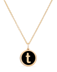 MINI INITIAL 't' CHARM 14k gold vermeil