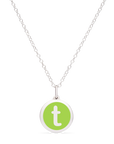 MINI INITIAL 't' CHARM sterling silver with rhodium plate