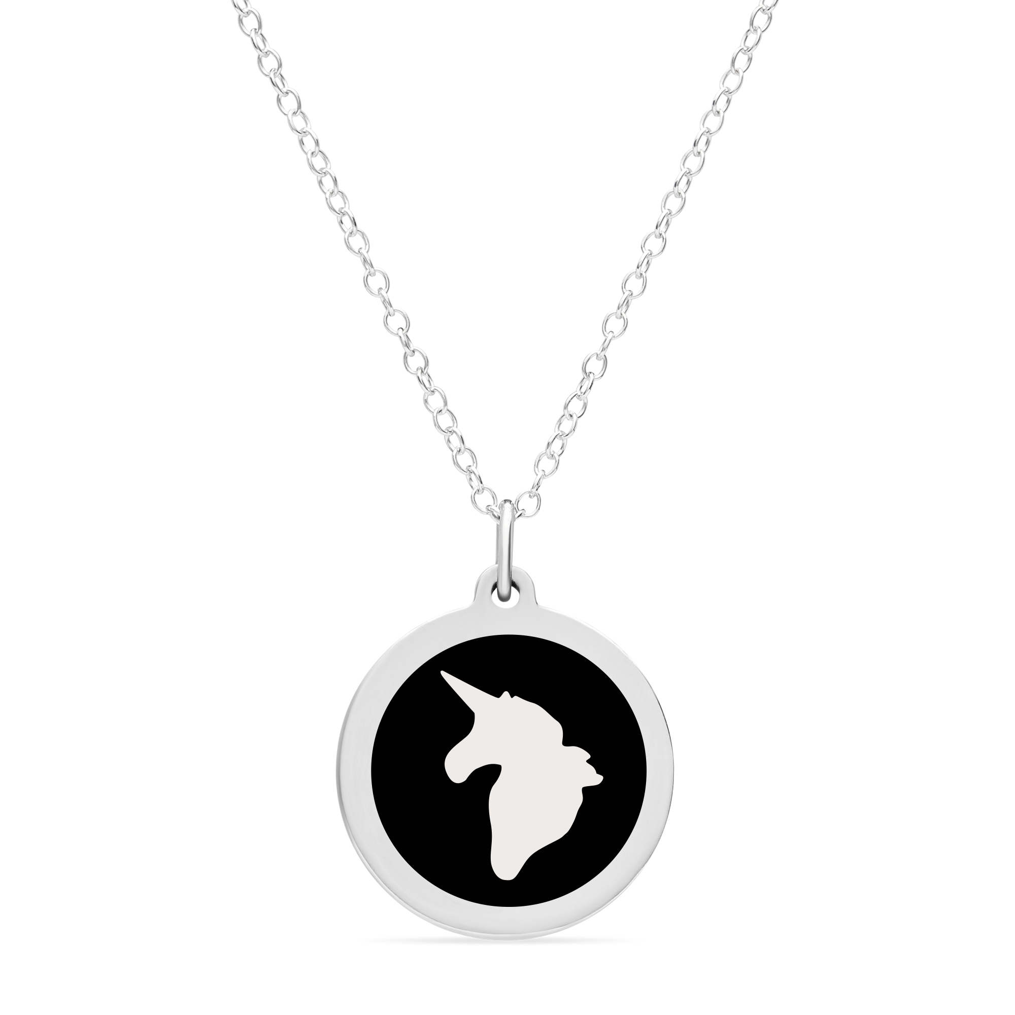 ORIGINAL UNICORN CHARM in sterling silver with rhodium plate