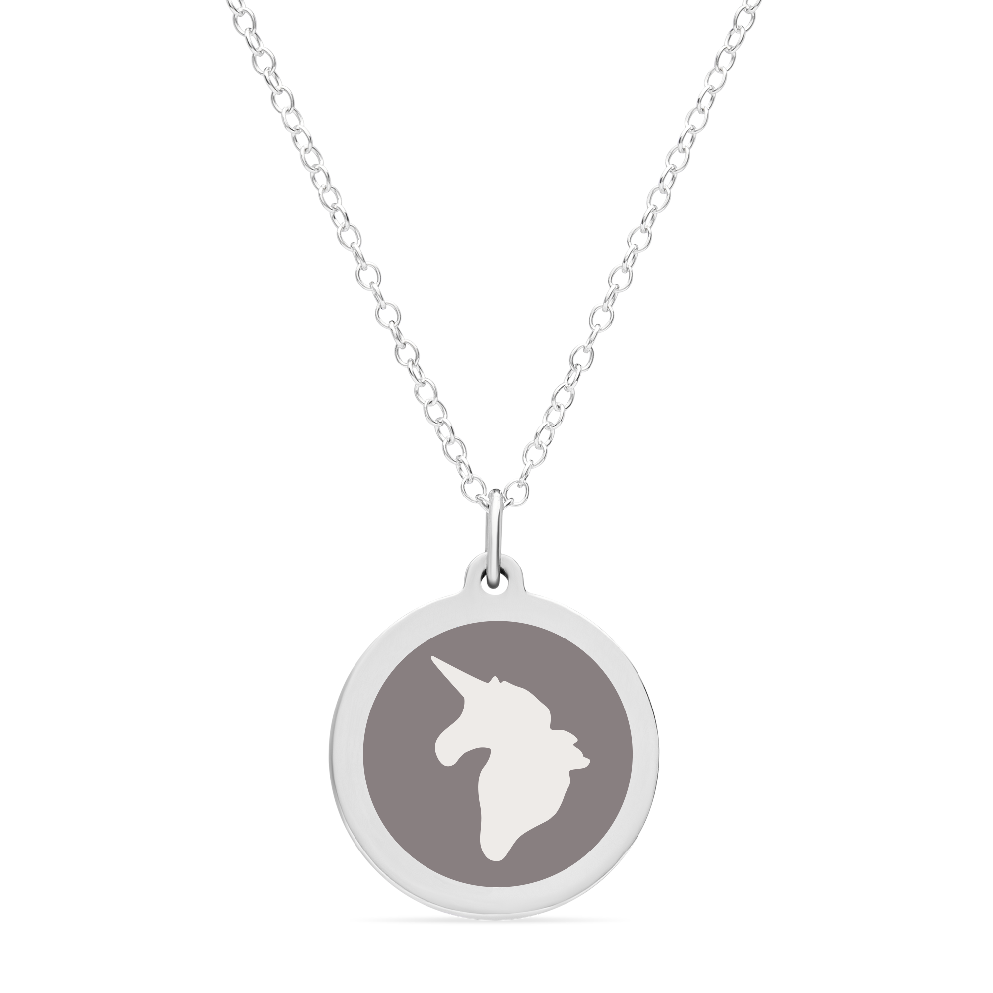 ORIGINAL UNICORN CHARM in sterling silver with rhodium plate
