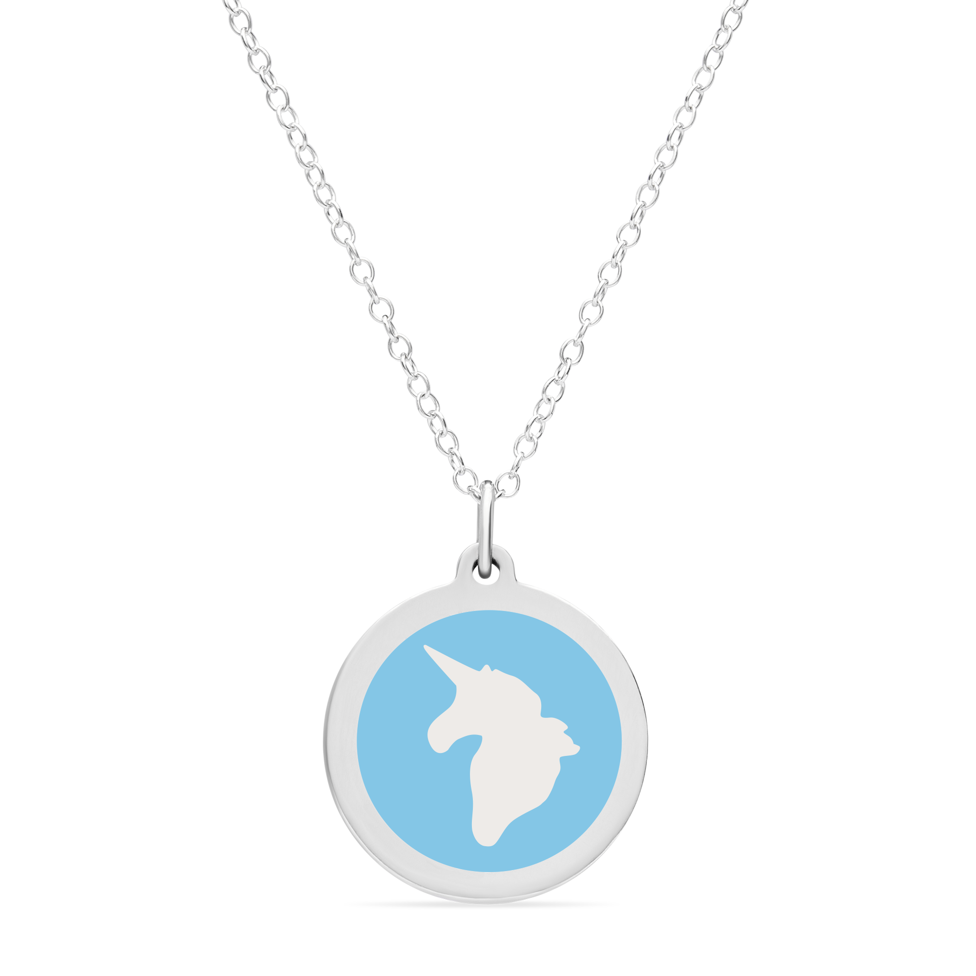 ORIGINAL UNICORN CHARM in sterling silver with rhodium plate