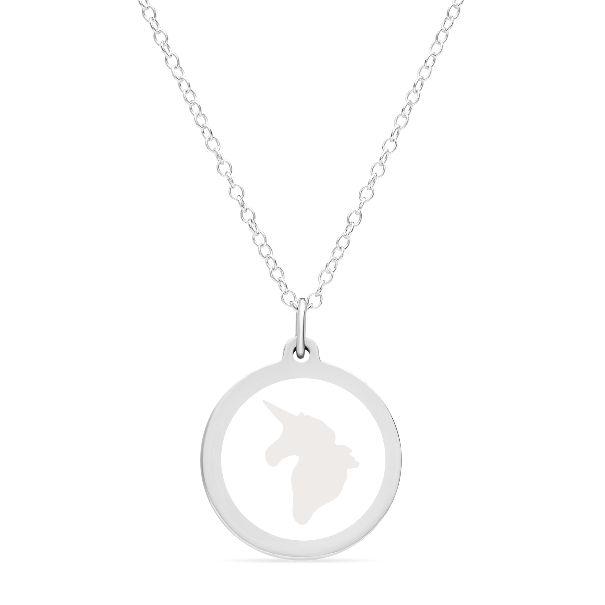 ORIGINAL UNICORN CHARM in sterling silver with rhodium plate