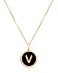 MINI INITIAL 'v' CHARM 14k gold vermeil