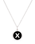 MINI INITIAL 'x' CHARM sterling silver with rhodium plate