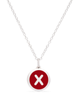 MINI INITIAL 'x' CHARM sterling silver with rhodium plate