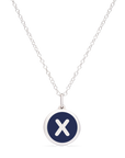 MINI INITIAL 'x' CHARM sterling silver with rhodium plate